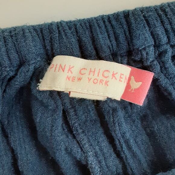 Pink Chicken Girls Navy Blue Ruffle Shorts Elastic Waist Pull On Kid 5Y Nautical - Picture 5 of 8